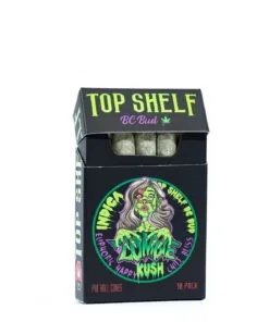 Top Shelf 0,5 gram Pre-Rolls (10-pakke) fra en førsteklasses apotek.