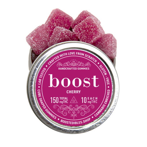Boost Gummies 150mg THC disponibile in un dispensario economico vicino a me.