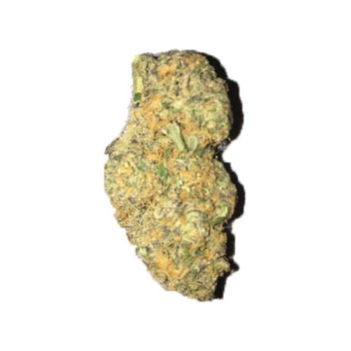 A small piece of Durban Poison Weed Strain on a white background, found at a cheap dispensary near me.