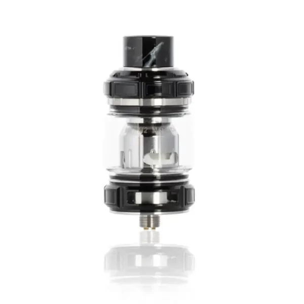 A sleek Freemax Maxus Pro Sub-Ohm Tank featuring black and silver colors displayed on a minimalistic white background.