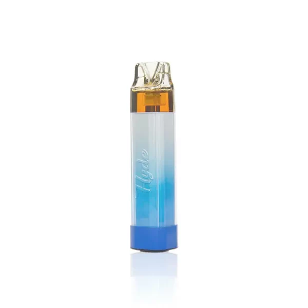 A Hyde EDGE Rave Disposable Vape with a blue lid sold at a top notch dispensary.