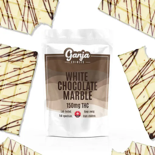 Ganja Baked: White Chocolate Bar Marble - førsteklasses apotek.