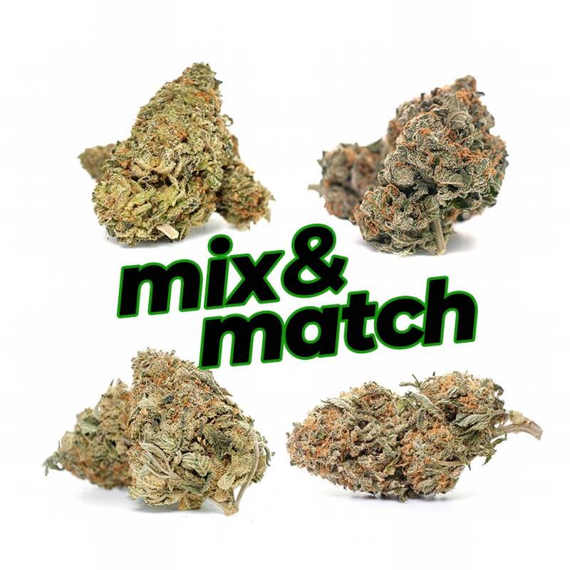 Encuentra un dispensario barato cerca de mí en Weedmaps para variedades de cannabis 1 Ounce Mix and Match AA de los dispensarios Nectar.